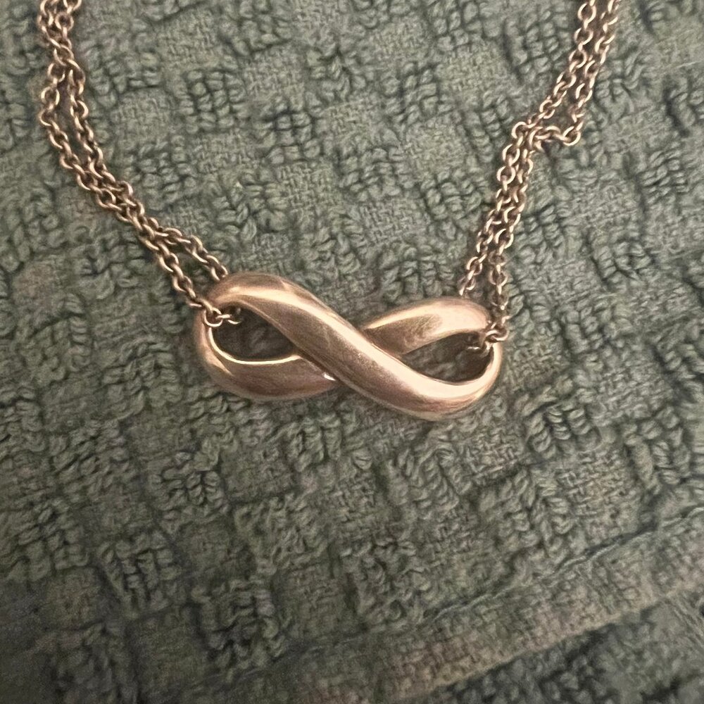 JAMES AVERY STERLING SILVER DOUBLE CHAIN INFINITY NECKLACE RETIRED